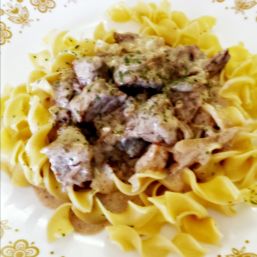 Slow-cooker Beef Stroganoff--without the canned soup. So delicious and so perfect for fall!