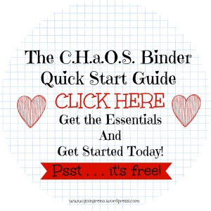 Subscribe to Going Reno to get your free 23-page C.H.a.O.S. Binder Quick Start Guide